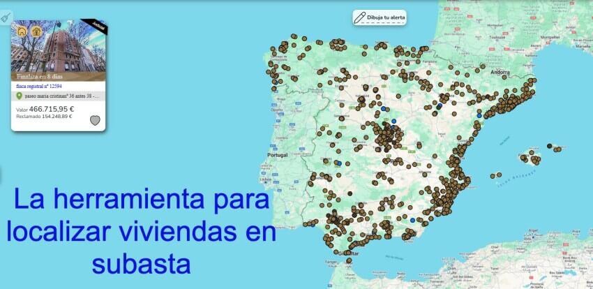 Mapasubastas.com, la herramienta para localizar viviendas en subasta