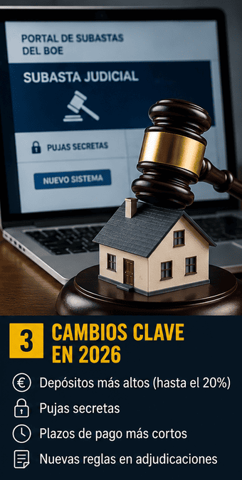 Cambios clave de la Nueva Normativa de subastas judiciales
