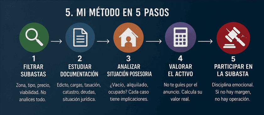 Método de 5 pasos para conseguir ingresos pasivos mediante las subastas